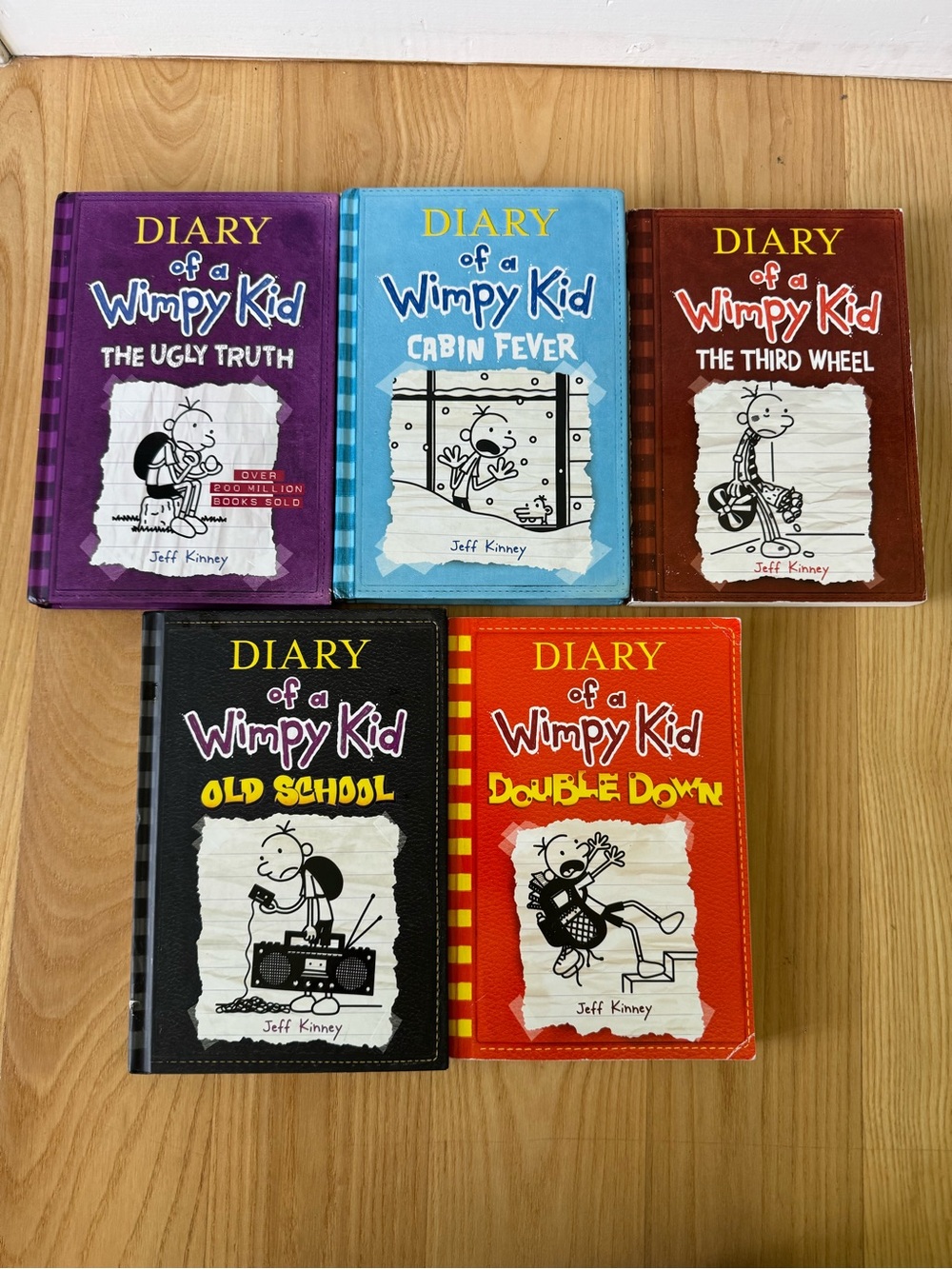 Diary of a Wimpy Kid Hardcover Lot 5 Books Jeff Kinney Kids Series